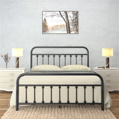 sturdy bed frame with headboard